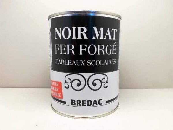 Bredac Peinture fer forgé noir mat antirouille en aérosol